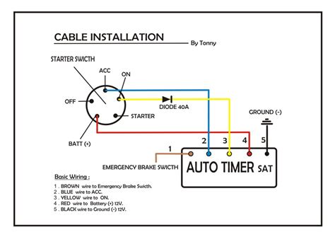 motorsports turbo timer wiring diagram schematic 